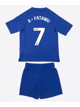 Otroški Nogometna dresi replika Leicester City Issahaku Fatawu #7 Domači 2025-26 Kratek rokav (+ hlače)